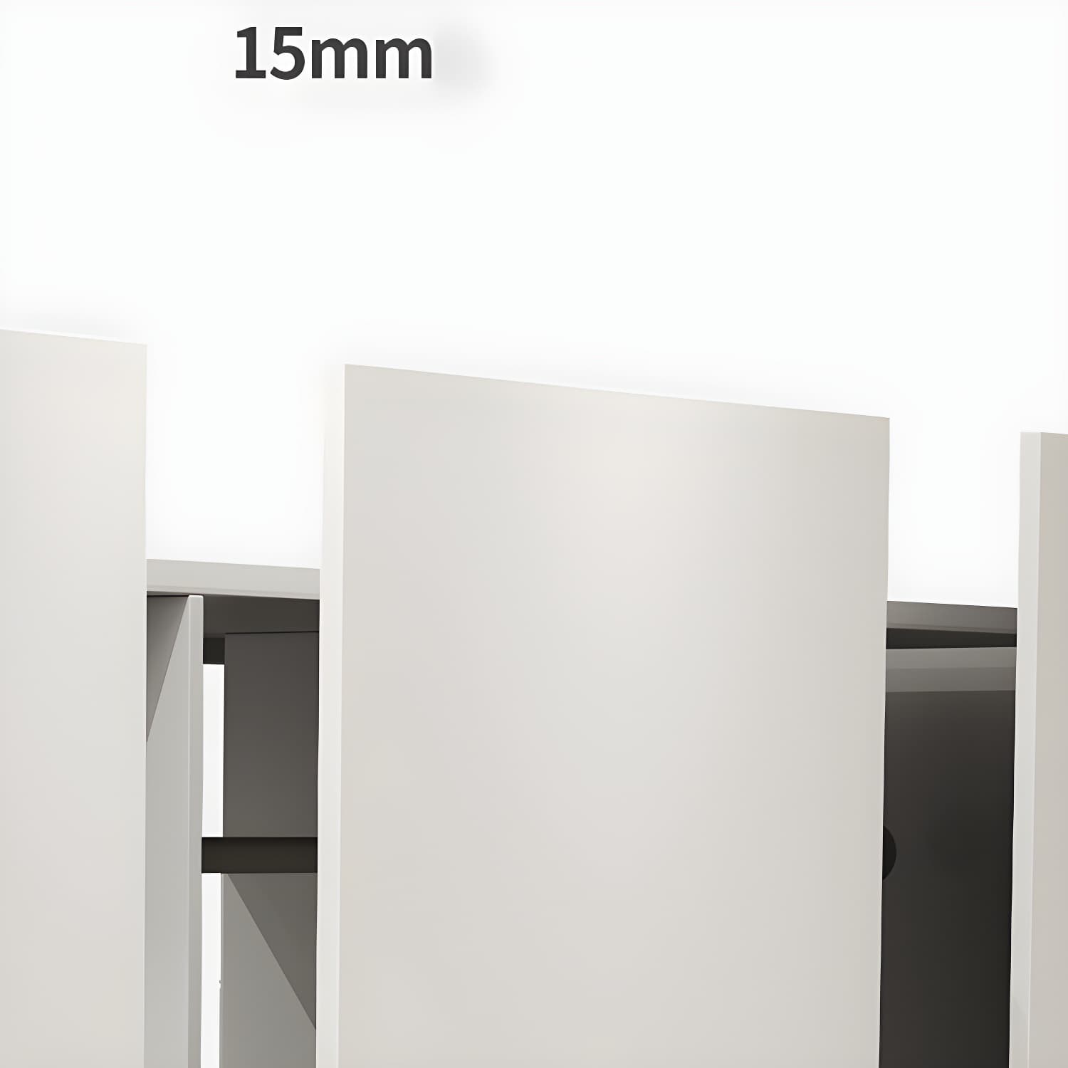 White Glass Wardrobe Rod Included Wardrobe Wardrobe Closet without Light thumbnail 6