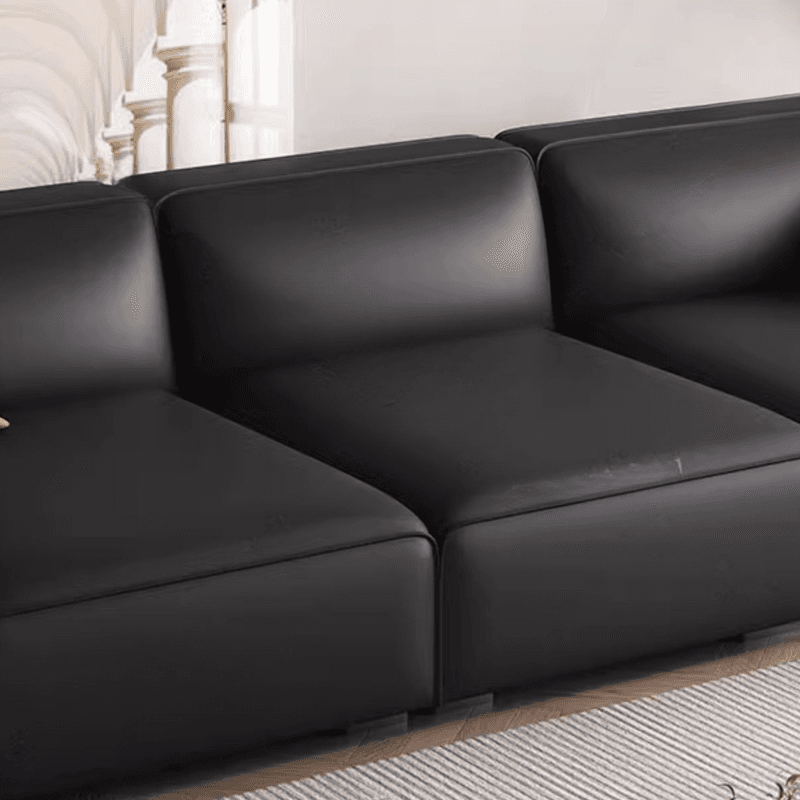 Midnight Black/White Standard Sofa/Loveseat with Armrest for Drawing Room thumbnail 5