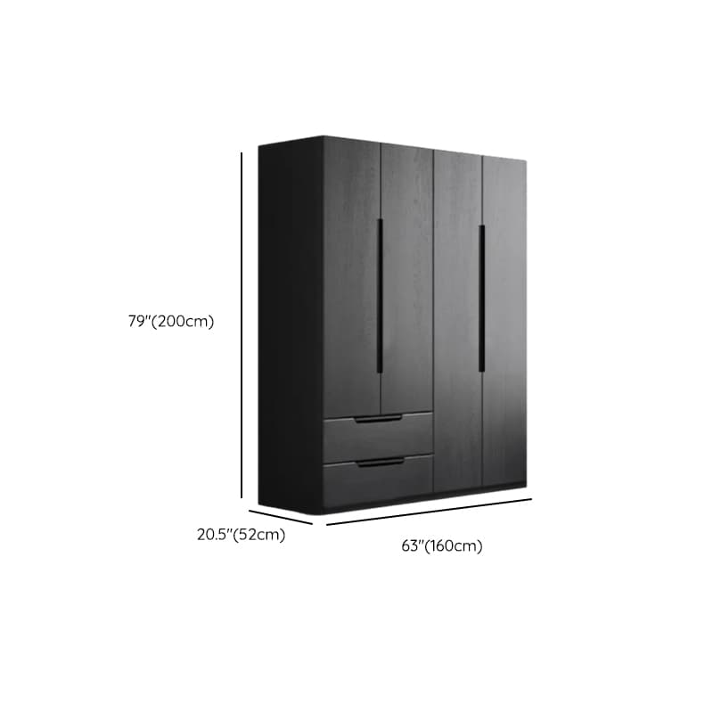 Ink Trendy Timber Wardrobe Armoire with Soft Close Drawer and Door, Interior Shelves, Clothing Rod thumbnail 15