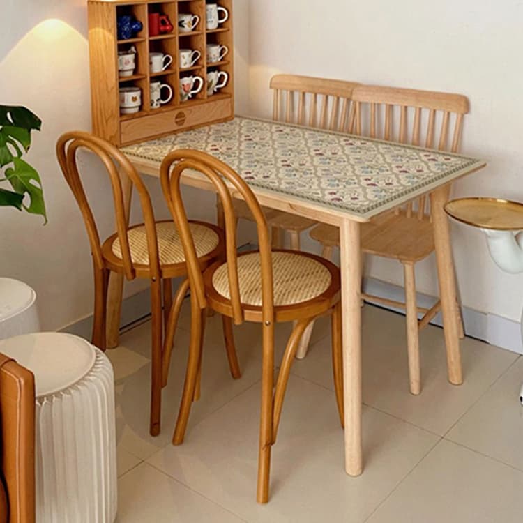 Scandinavian Wooden Side Chair with Standard Height and Armless Design thumbnail 14