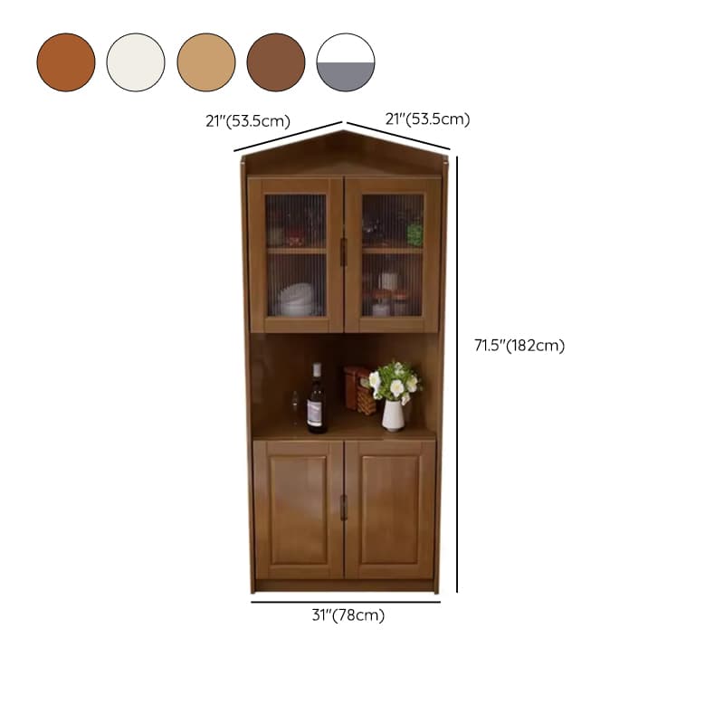 Independent Rubberwood Utility Storage Cabinet with Shelves, Living Room thumbnail 15