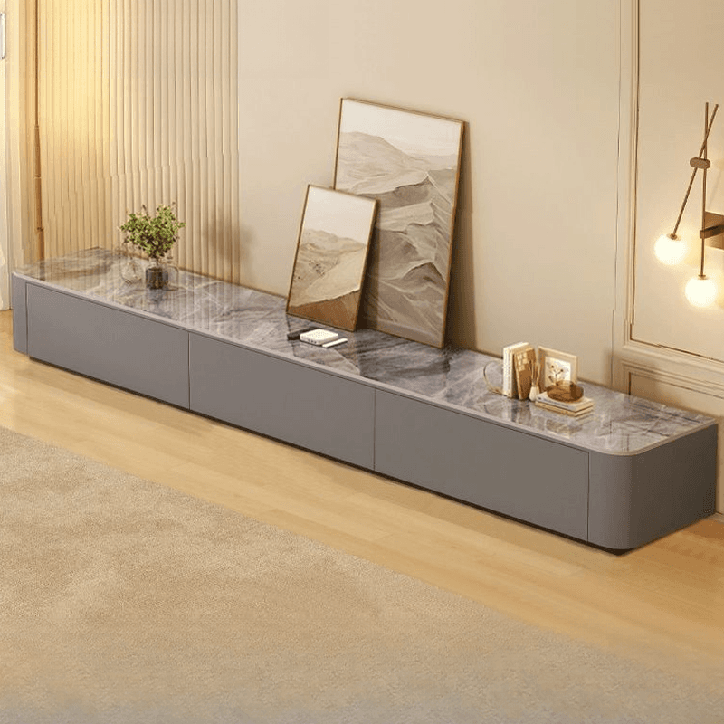 Modern Simple Style Glass TV Stand with 4-Drawer/3 Drawers thumbnail 2