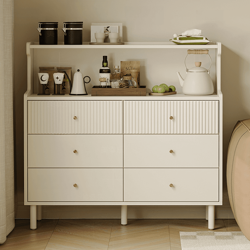 Chalk Casual Composite Wood Console Dresser/Bachelor Chest with Shelves, 8 Drawers/4 Drawers, Vertical Orientation thumbnail 3
