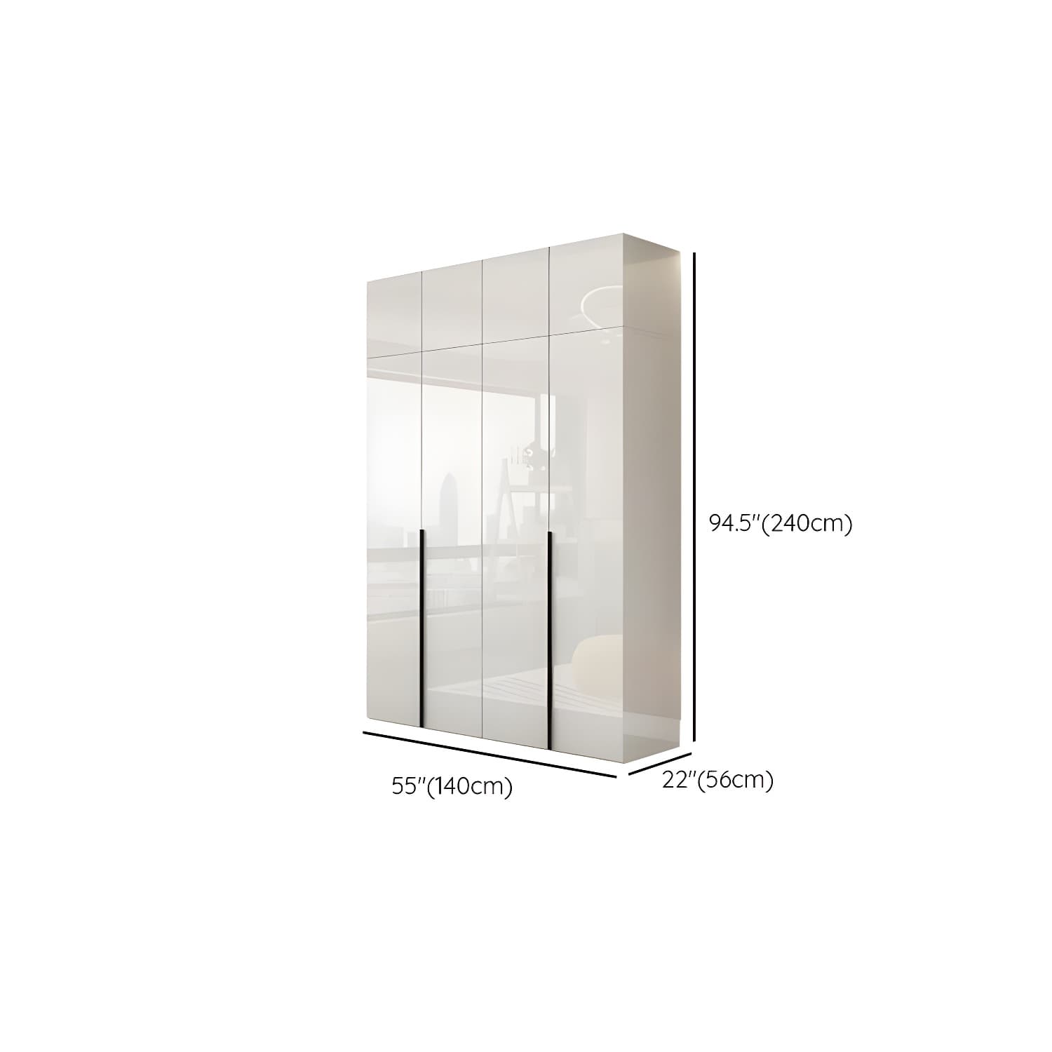 Modern Simple Style Double Door Storage Wardrobe for Bedroom thumbnail 18