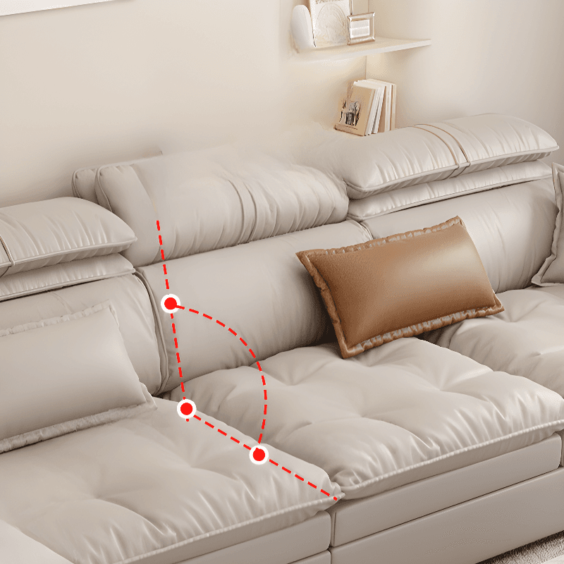 Comfortable L-Shape Corner Sectional Seats 5, Right Hand Facing with Down Seat Fill thumbnail 4