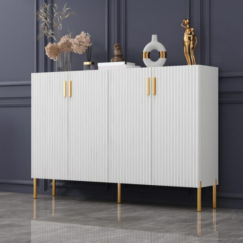 Floor Freestanding Sideboard/Server in Wood with Countertop and Three/Five Internal Shelves in a Luxury Style thumbnail 6