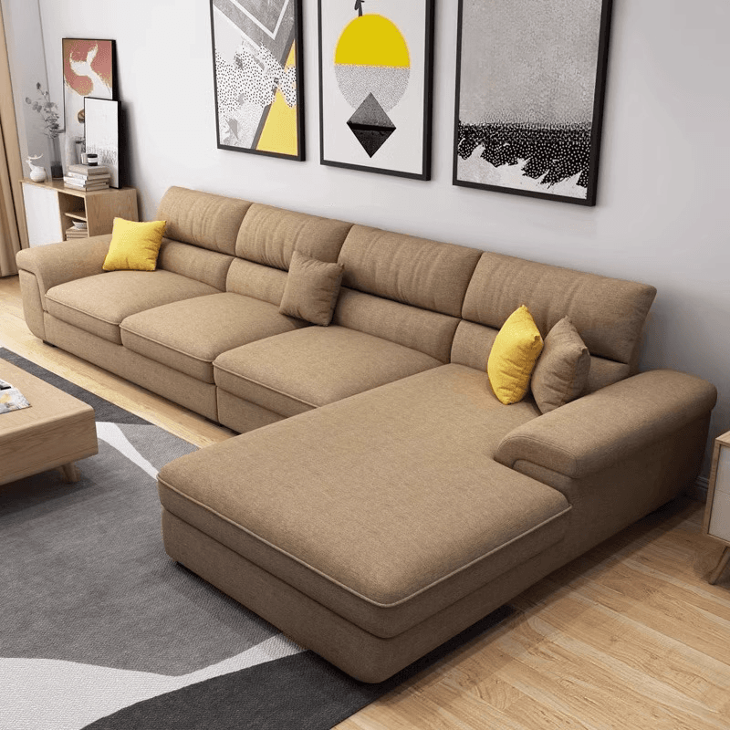 L-Shape Olive Green/Oatmeal/Midnight Black Right Upholstered Sofa Recliner in a Contemporary Style thumbnail 6