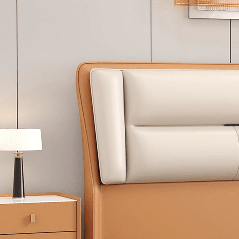 Trendy Panel Headboard in Natural Wood with No Distressing, Rectangle Shape for Twin XL/Full/Queen Bed, Featuring Sponge Upholstery and Standard Height thumbnail 12