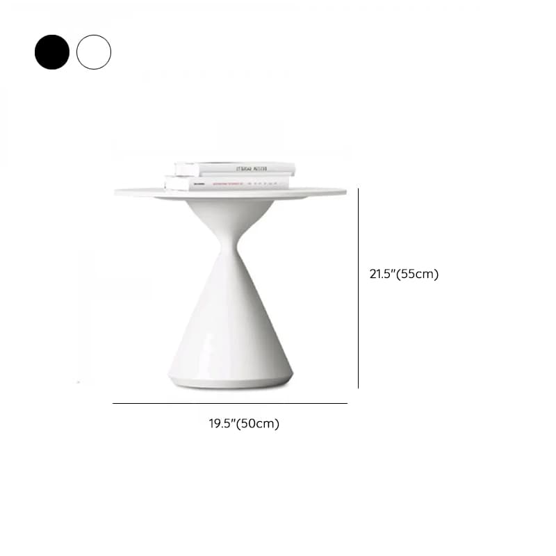 Single/Nesting Postmodern Circular-shaped Chalk/Ink Sintered Stone Pedestal Base Side Table thumbnail 14