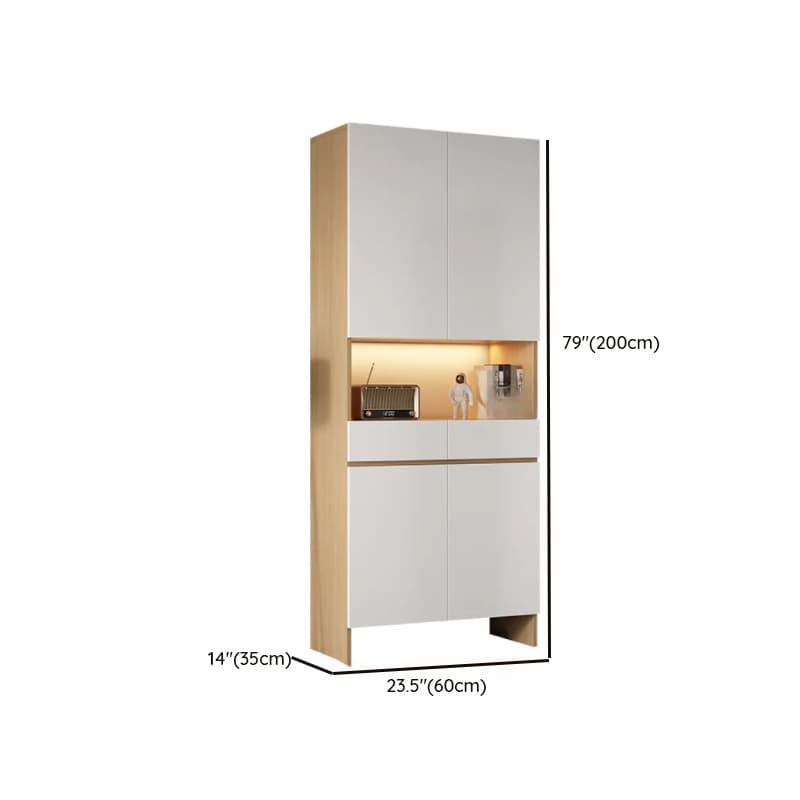 Trendy Rectangle Accent Cabinet with Hutch, Changeable Shelf, Groove Handles, Multi-Color Top, and Soft Close Drawer thumbnail 28