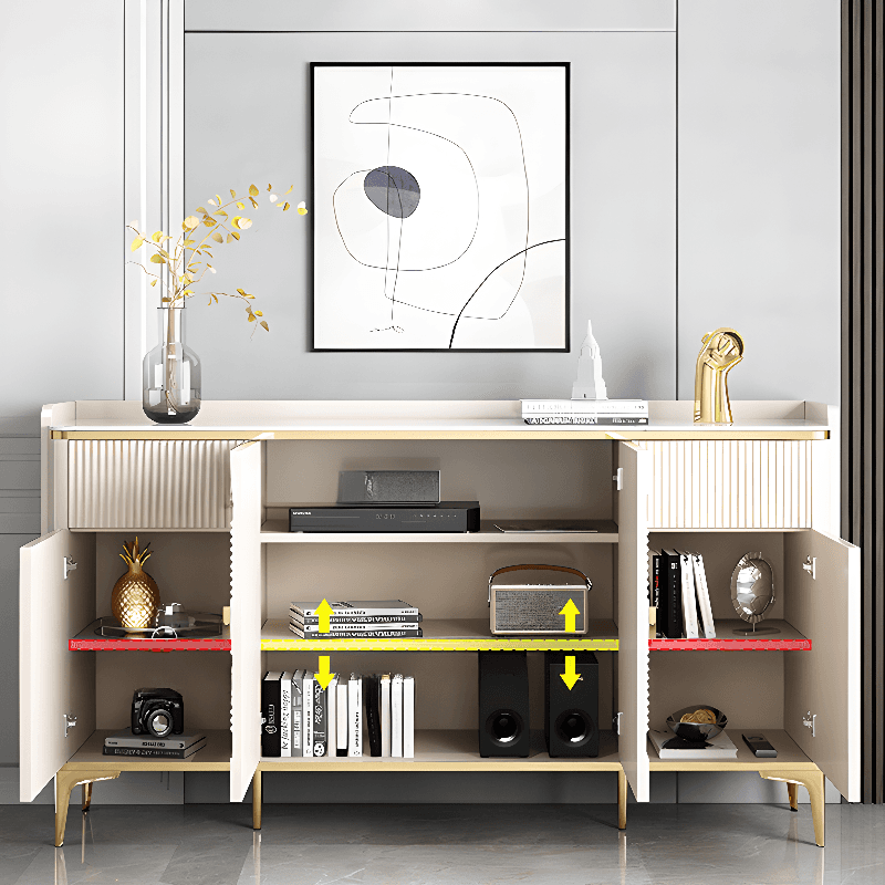Art Deco Ground Sideboard/Server, Independent with Kitchen Tool Storage and Counter Slab thumbnail 11