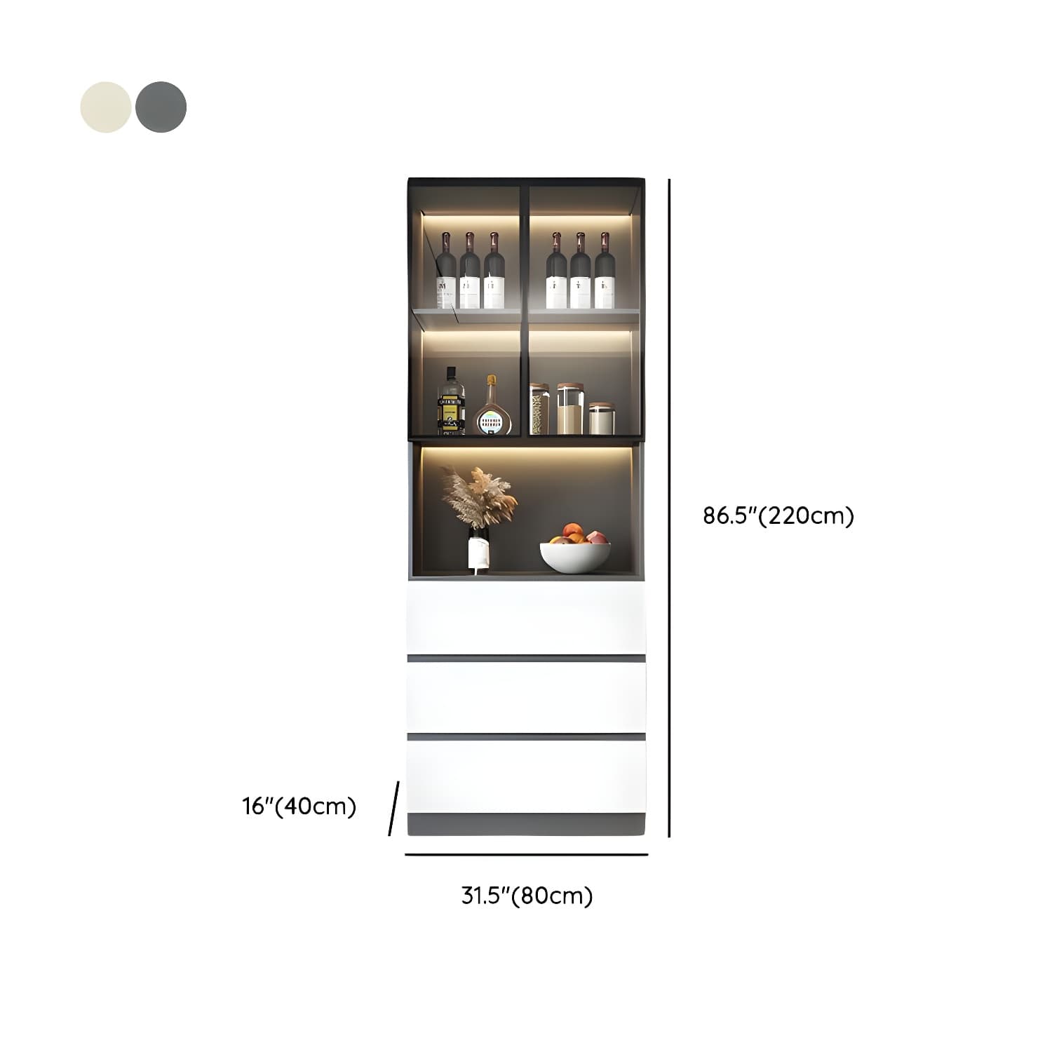 Modern Living Room Manufactured Wood Sideboard with Lighting thumbnail 22