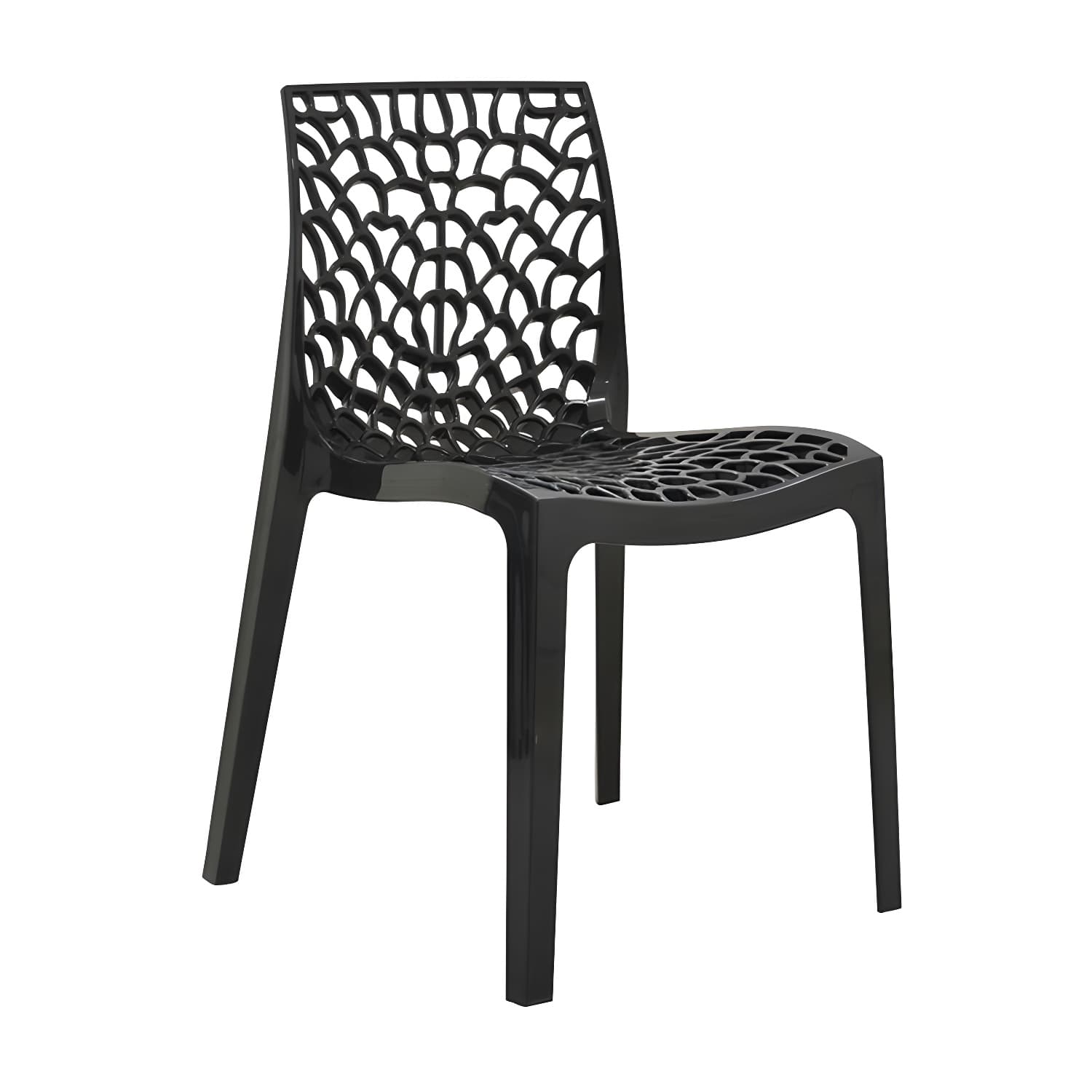 Scandinavian Style Plastic Side Chair with Armless Design Suitable for Kitchen & Dining thumbnail 1