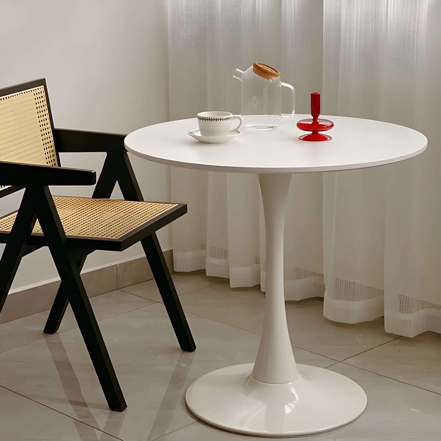 Tulip Dining Table Round Dining Table for Kitchen Dining Room thumbnail 3