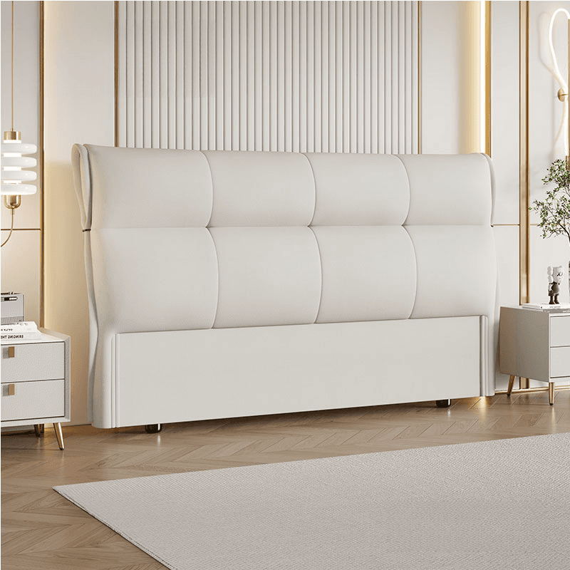Art Deco Style Panel Headboard with No Distressing, Decorative-stitched Tufting, Rectangle Shape for Queen/Full/Twin XL Bed, Sponge Upholstery Fill, Standard Height thumbnail 6