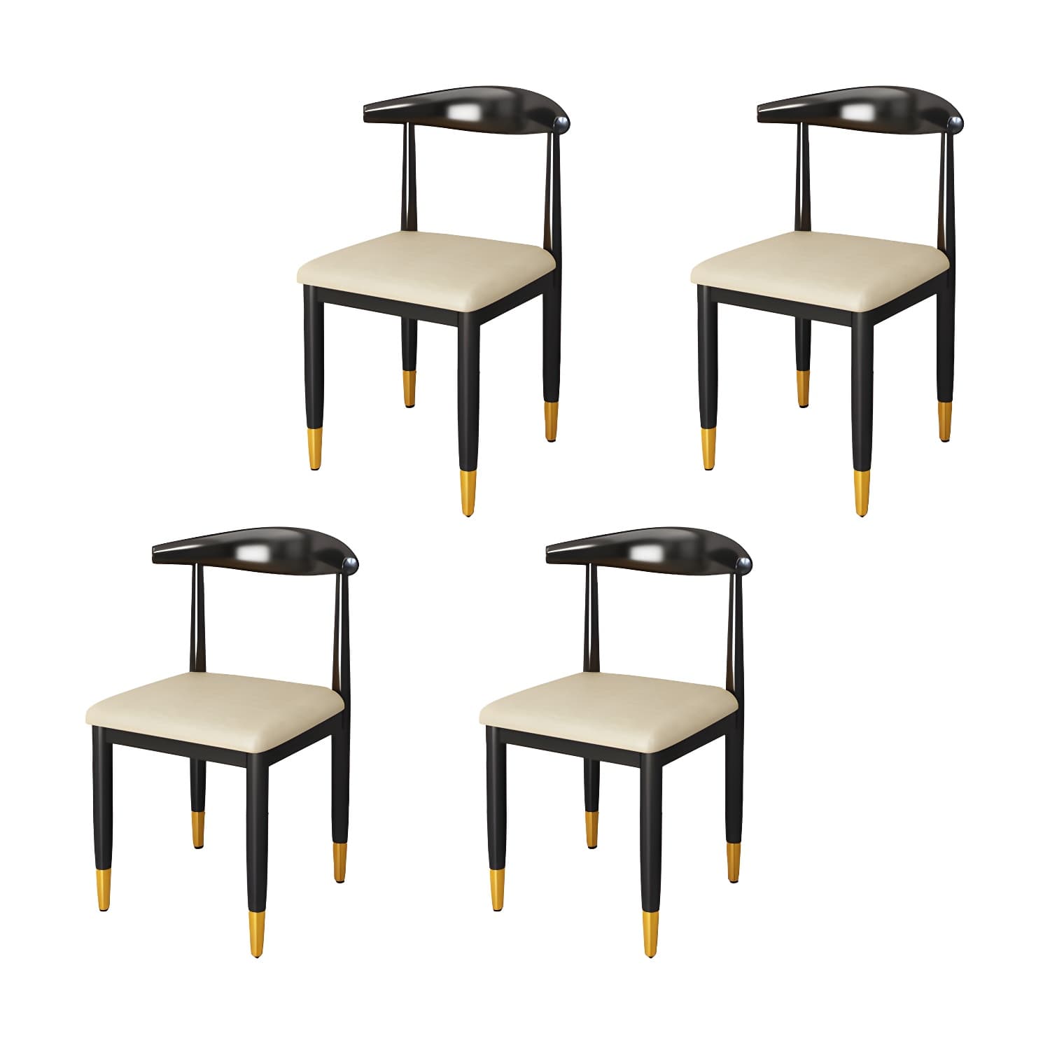 Indoor Open Back Dining Chair Industrial Upholstered Armless Chair thumbnail 1
