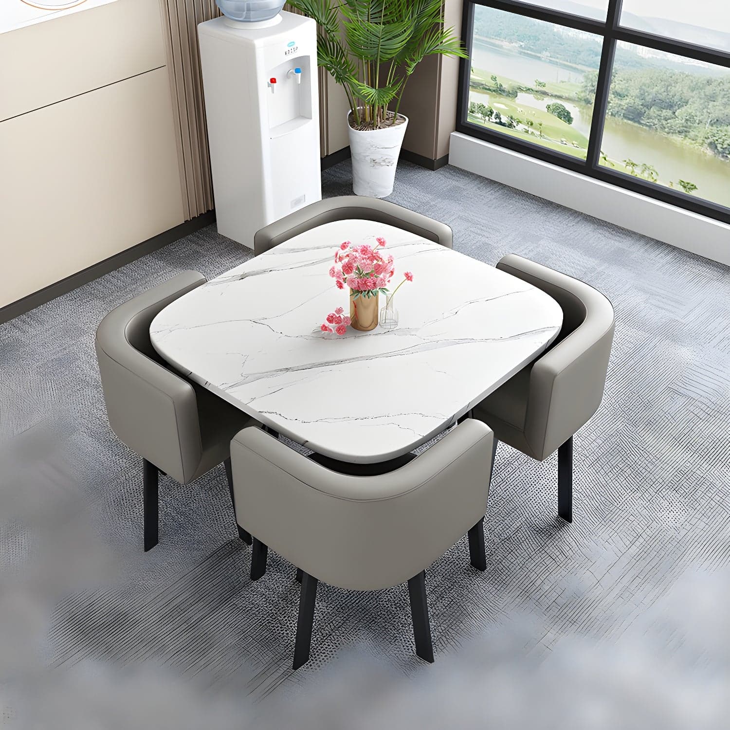 Modern Wood Dining Table Set 5 Pieces Dining Set for Home Use thumbnail 13