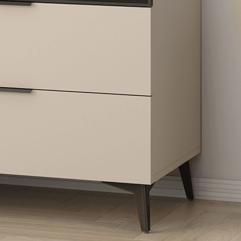 Brown Manufactured Wood Utility Storage Cabinet with Storage Cabinet, Glass Door, Cabinet Bars, Soft Close Drawer and Light thumbnail 7