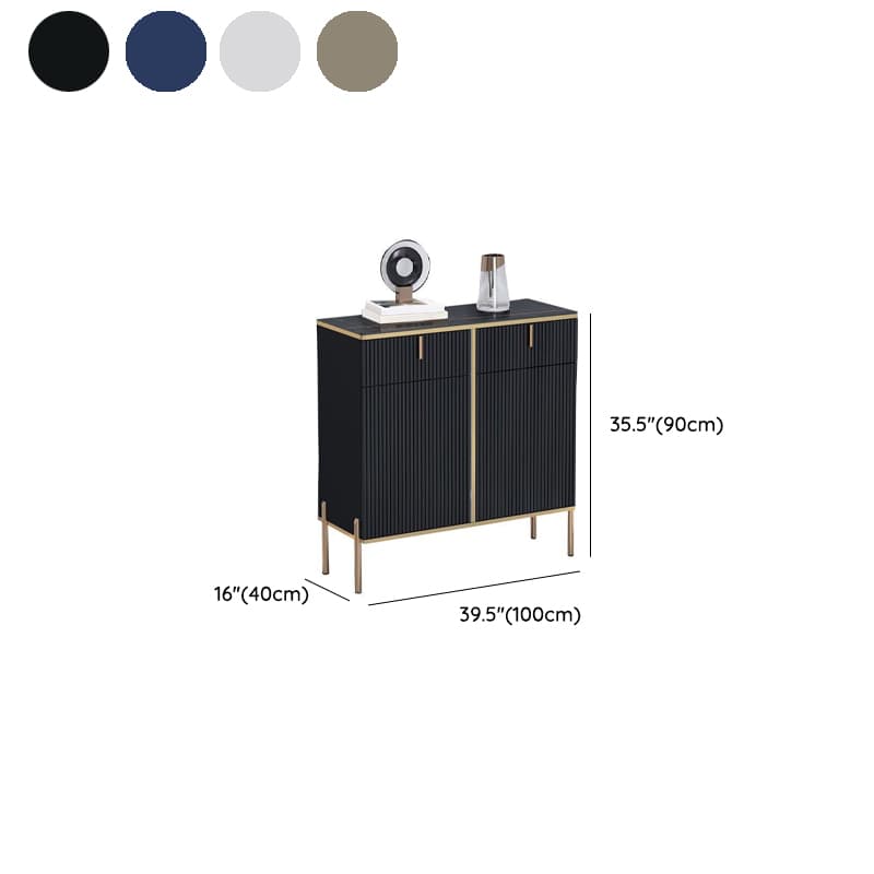 Glam Wood Sideboard Credenza with Cabinets and Drawers Assembly 40cm Width x 90cm Height - image 16