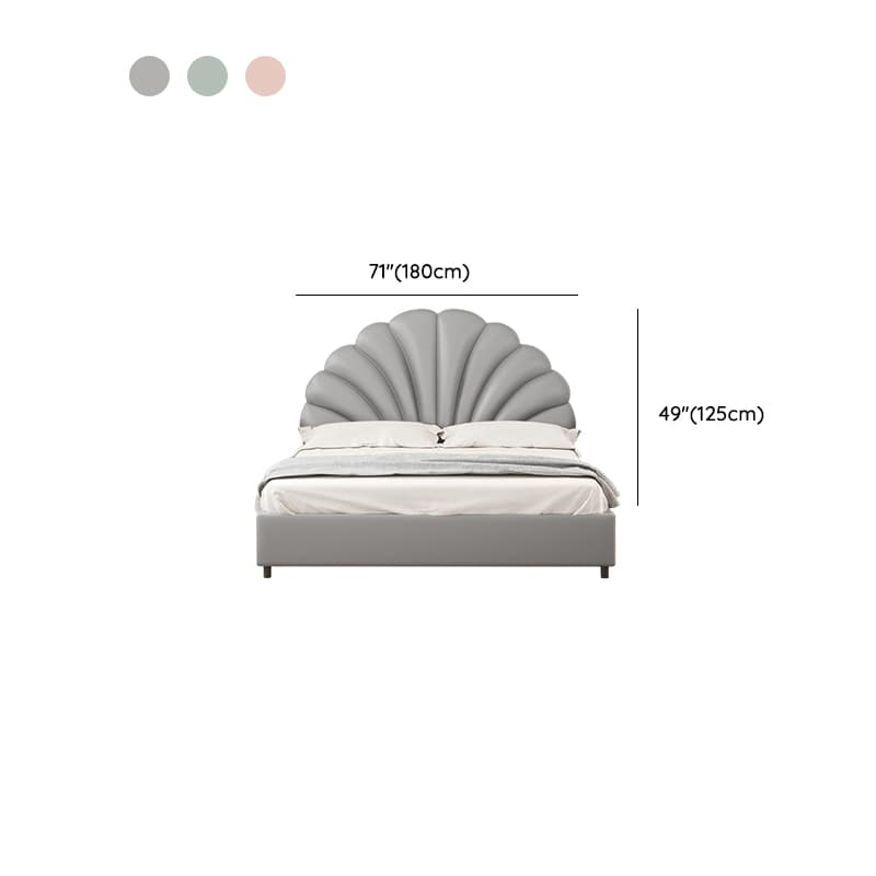 Modish No Distressing Timber Panel Headboard with Arched Shape for King/Twin XL/Full Bed, Featuring Sponge Upholstery and Standard Height thumbnail 12