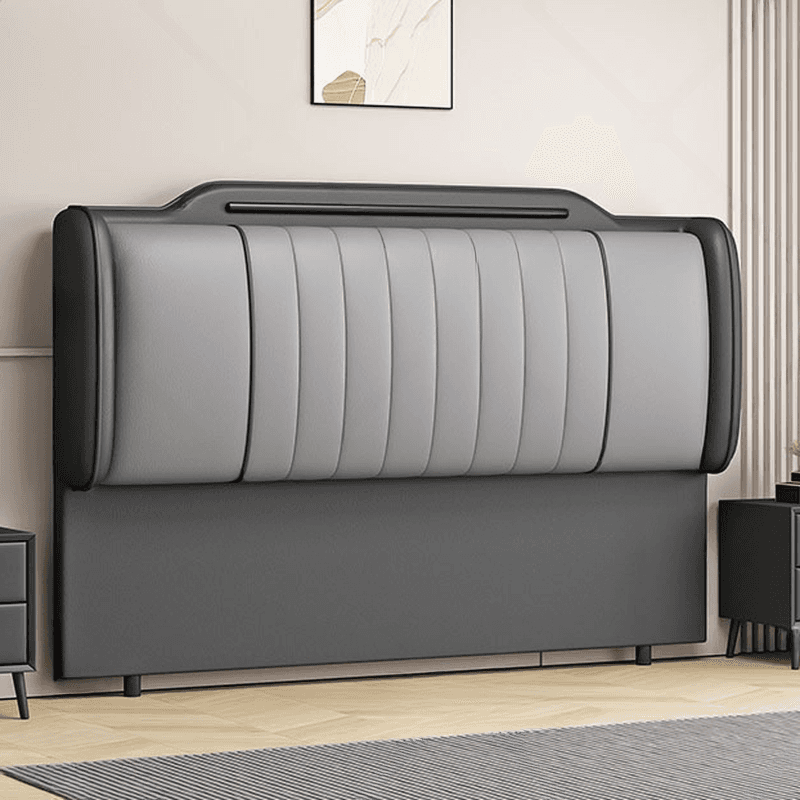 Simplistic Style Wingback Headboard with Camelback Shape in Pine Wood, No Distressing, Available in King/Queen/Full Sizes, Featuring Sponge Upholstery and Standard Height thumbnail 7