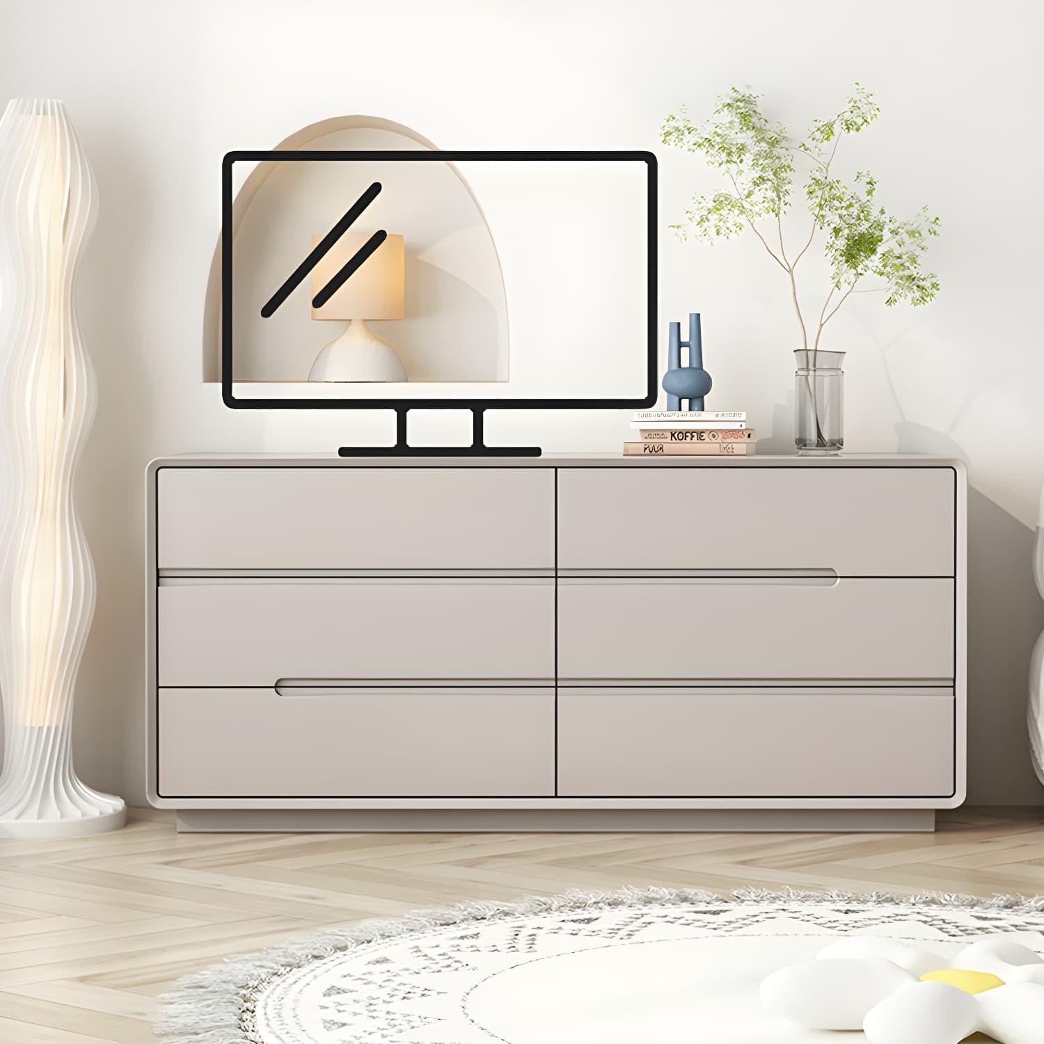 Light Oak Modern Dresser with Solid Wood Construction and Soft-Close Drawers thumbnail 15