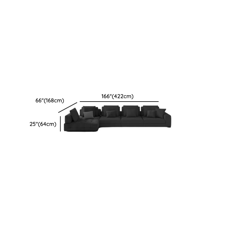 L-Shape Corner Sectional in Dark with Button-tufted Upholstery thumbnail 15