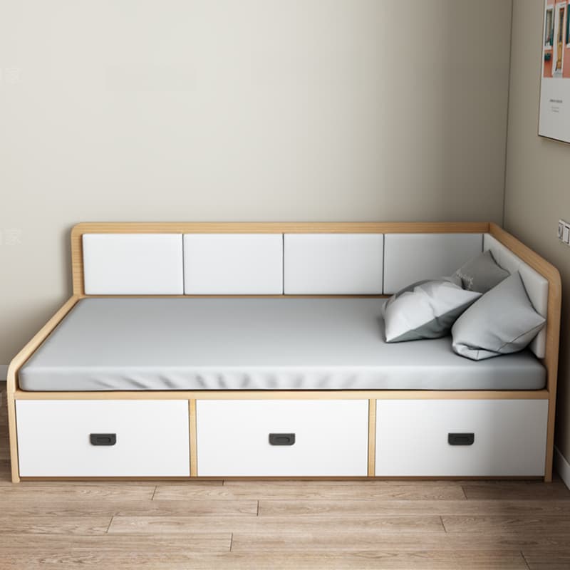 Solid Color Storage Included Bed with 3 Storage Boxes for Bedroom thumbnail 4