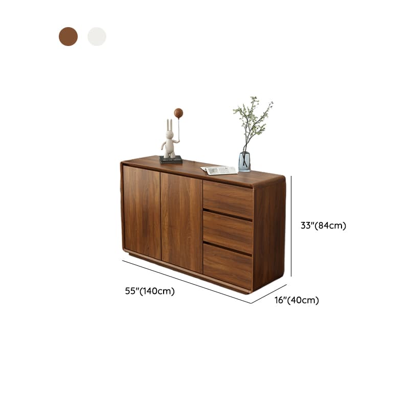 Ground Sideboard with 3 Drawers, Cupboard, Standard/Narrow Size, Timber Countertop, Adjustable Shelving, and 2 Doors/1 Door thumbnail 14