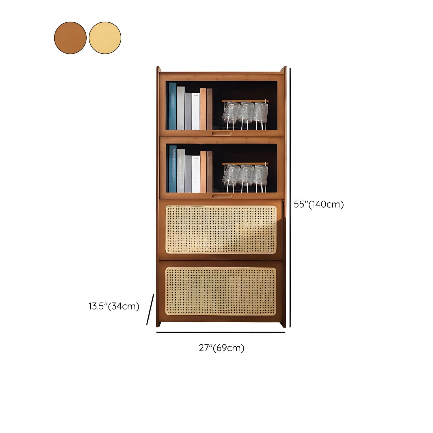 Minimalistic Solid Wood Accent Cabinet Rectangle Storage Cabinet thumbnail 16