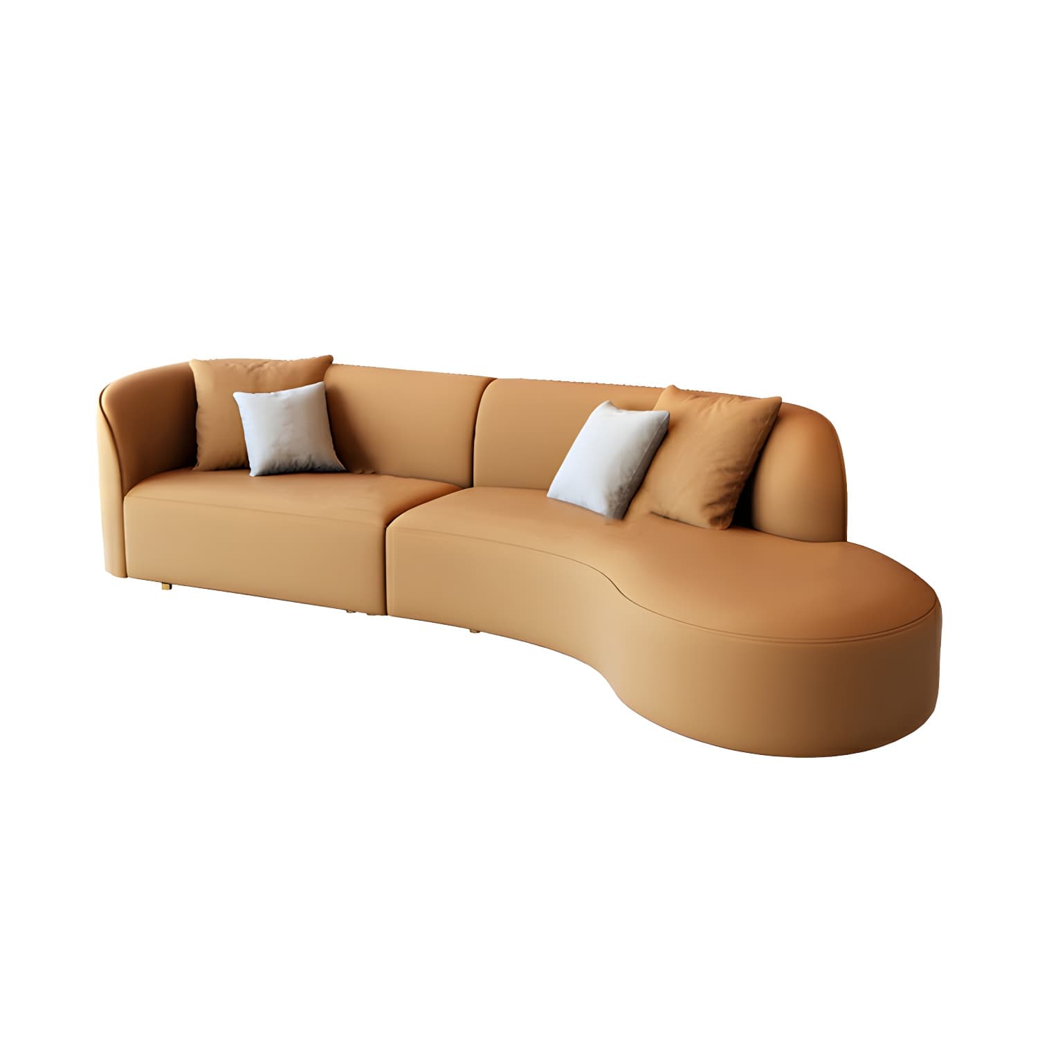 Modern Faux Leather Sectional Sofa Set with Wood Frame and Sponge Seat Fill Material thumbnail 8