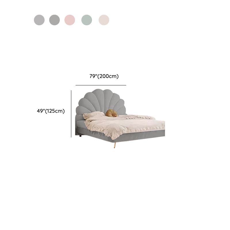 Modish Style Panel Headboard with No Distressing in Timber, Featuring Arched Shape for Twin XL/Full/Queen Bed, Sponge Upholstery Fill, Standard Height thumbnail 10