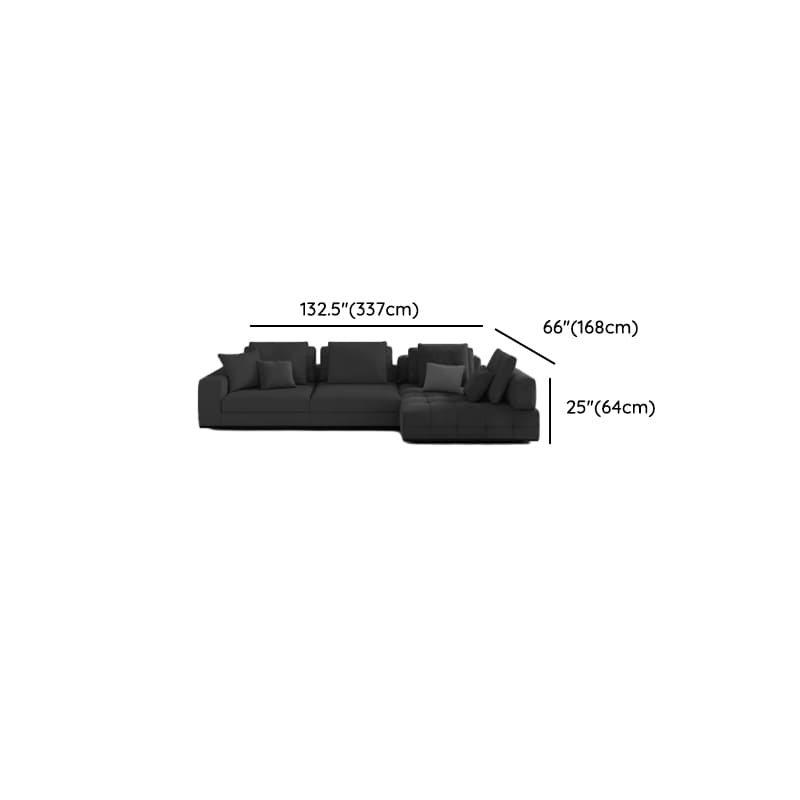 L-Shape Corner Sectional in Dark with Button-tufted Upholstery thumbnail 12