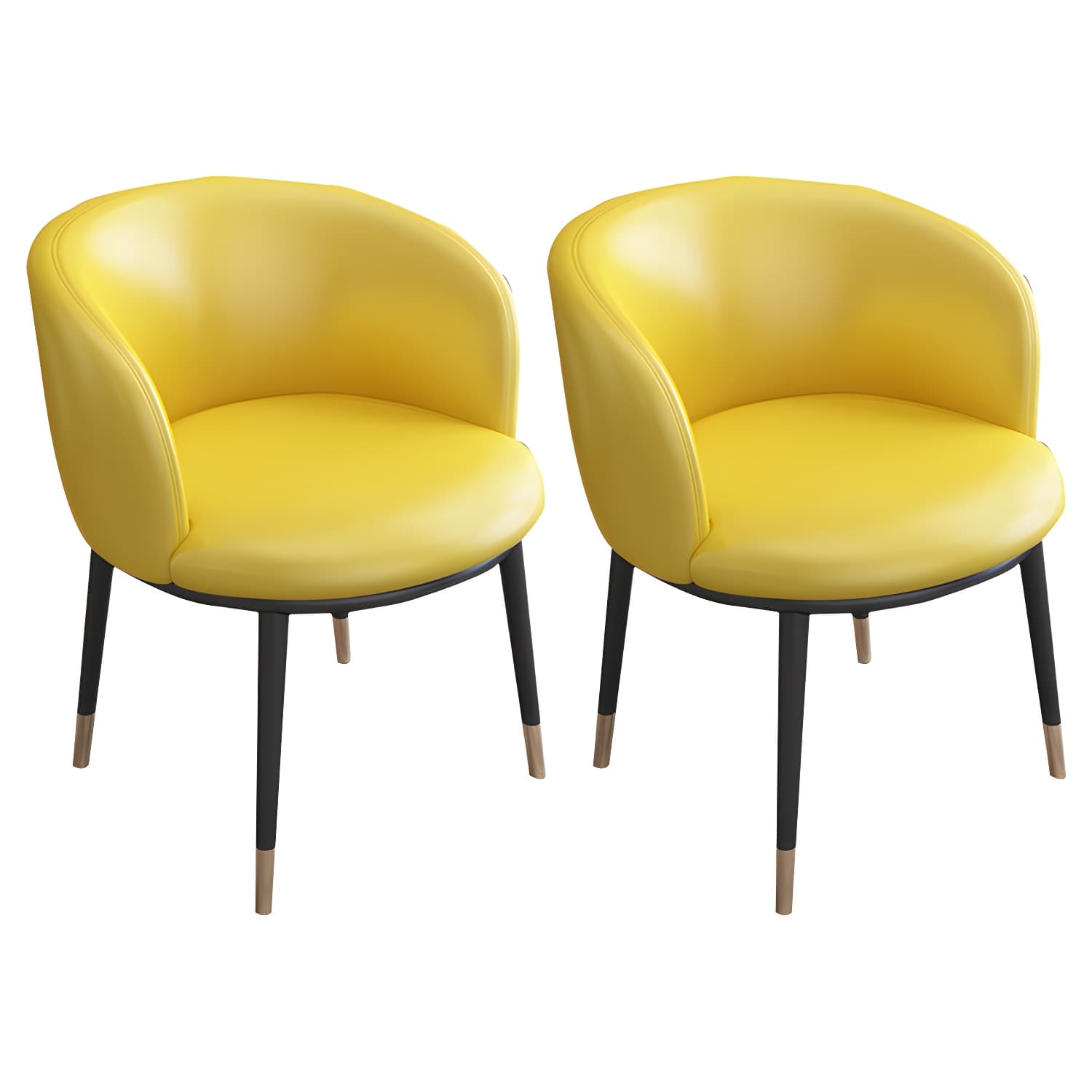 Faux Leather Contemporary Dining Chair with 4 Legs Matte Finish Solid Back Chair thumbnail 15