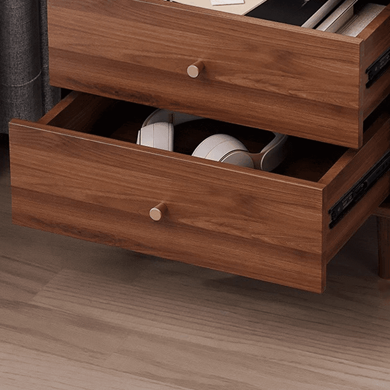 Rectangular Accent Cabinet with Closet, Glazed Door, Adjustable Shelf, Cabinet Knobs in Midnight Black/Sepia, Soft Close Drawer thumbnail 6