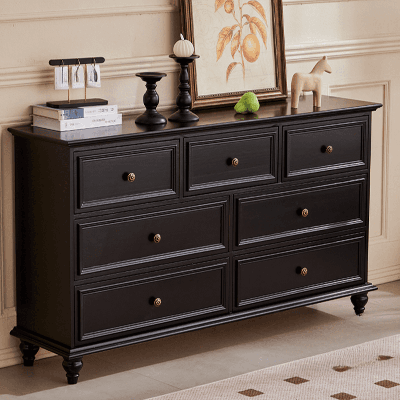 Casual Natural Wood Console Dresser/Semainier with 5/7/9 Drawers in Horizontal/Vertical Orientation thumbnail 6