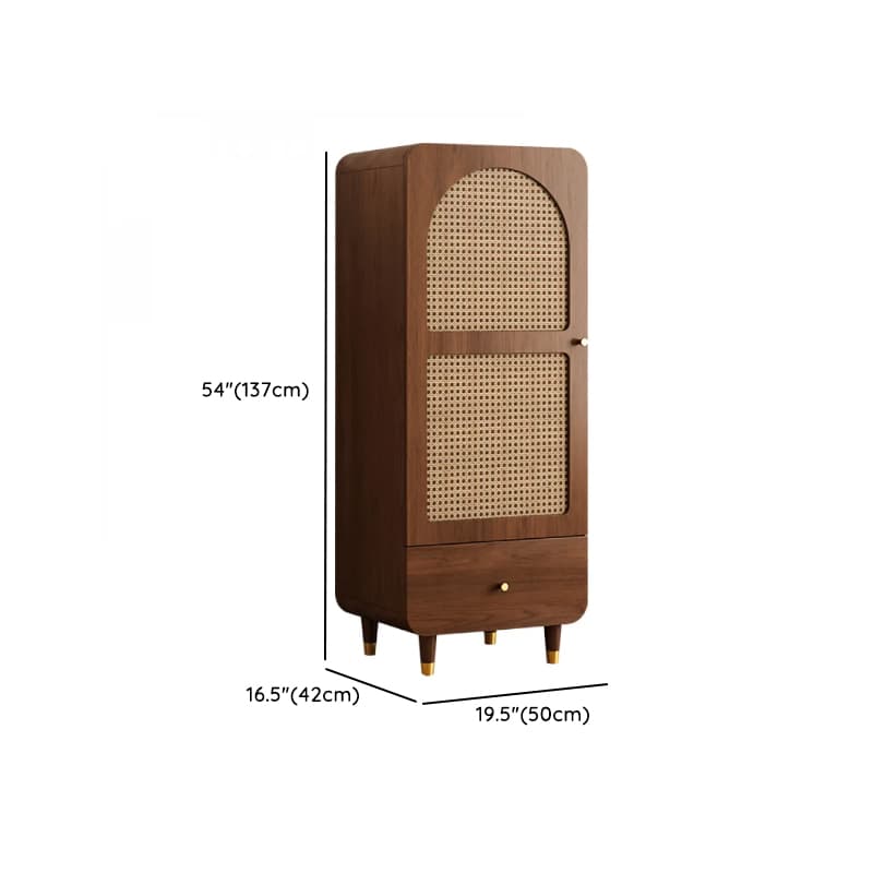 Simple Rectangular Accent Cabinet with Storage, Engineered Wood Countertop, Pull Knobs, Auburn Top, and Soft Close Drawer thumbnail 32