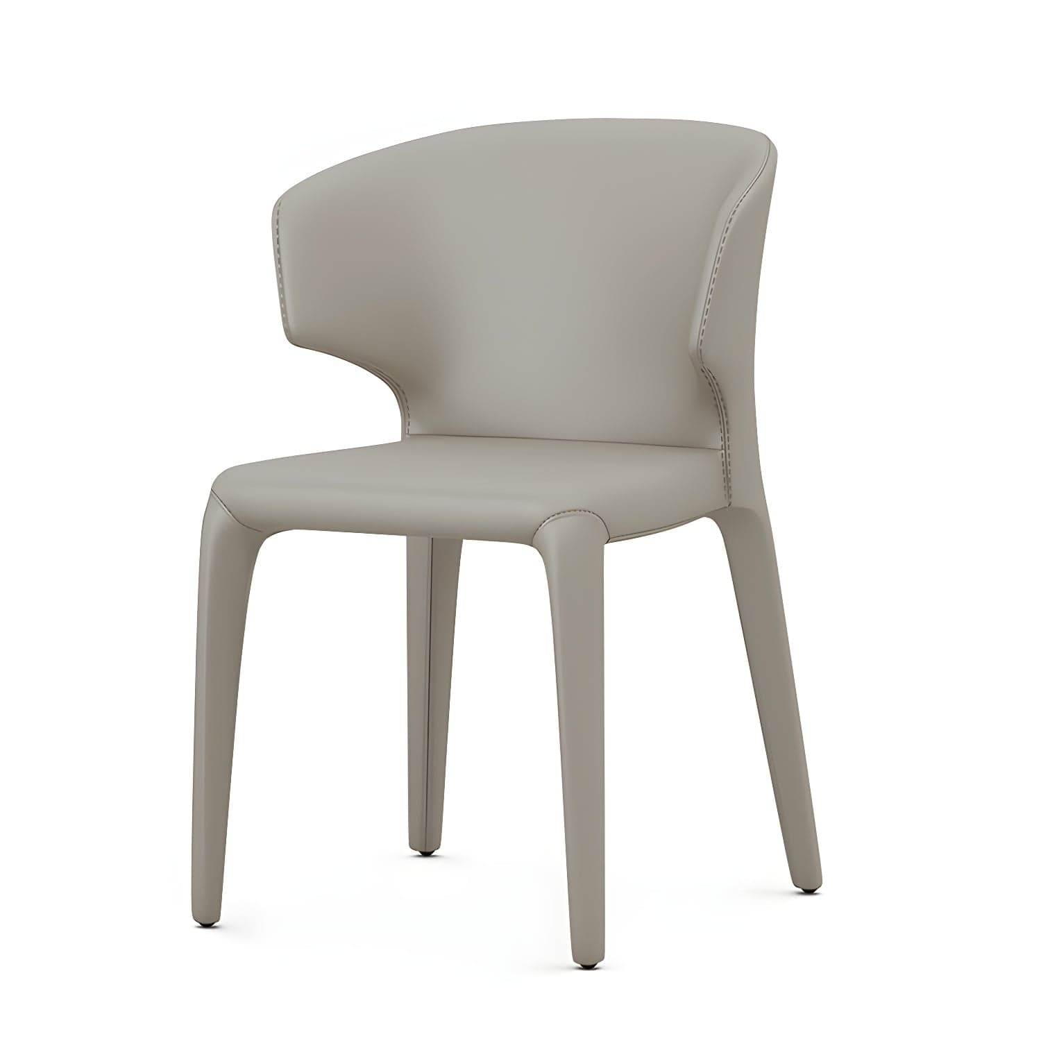 Designer Style Leather Arm Chair Wingback Matte Finish Single Dining Chair thumbnail 9