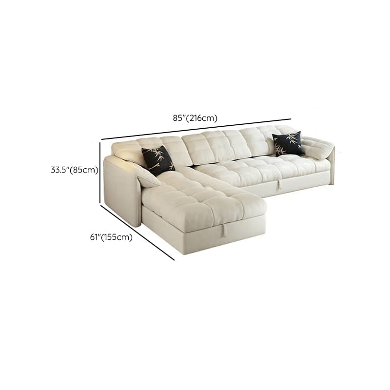 L-Shape/Straight Expandable Tufted Left Hand Facing/Horizontal Sofa Recliner/Sofa Couch with Concealed Support & Hidden Storage thumbnail 10