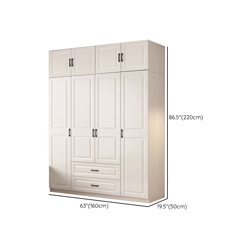 Casual Chalk Timber Wardrobe with Soft Close Drawer and Door, Interior Shelves, Hanging Rod thumbnail 21