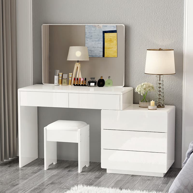 Scalable Manufactured Wood Push-Pull Bedroom Floor Vanity, No Suspended thumbnail 3