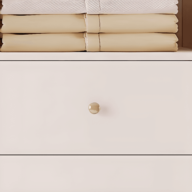 Contemporary White Engineered Wood Cabinet Armoire with Multiple Drawers, Interior Shelves, and Hanging Rod thumbnail 3