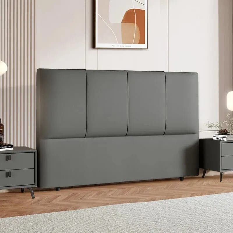 Modish Panel Headboard in Pine Wood with No Distressing, Rectangle Shape for King/Queen/Full Bed, Featuring Sponge Upholstery and Standard Height thumbnail 3