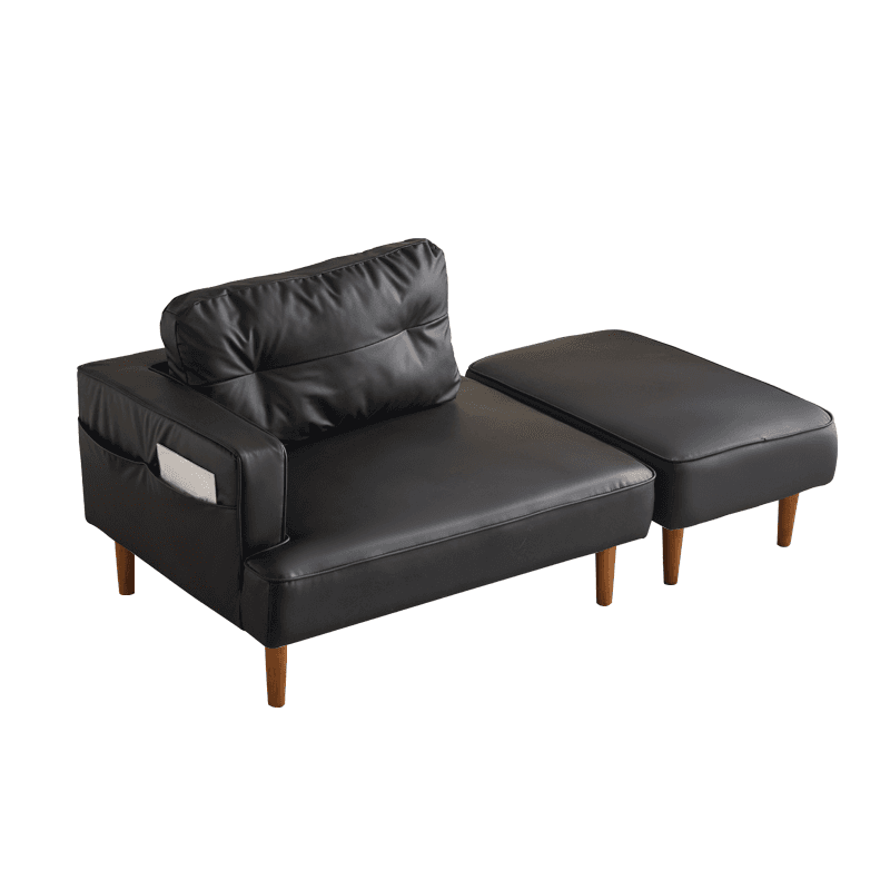Contemporary Modern Solid Color Scratch-immune Standard Sofa/Loveseat/Single Sofa in Gray/Sage/Sepia for 2 People with Receptacle and Ottoman thumbnail 1