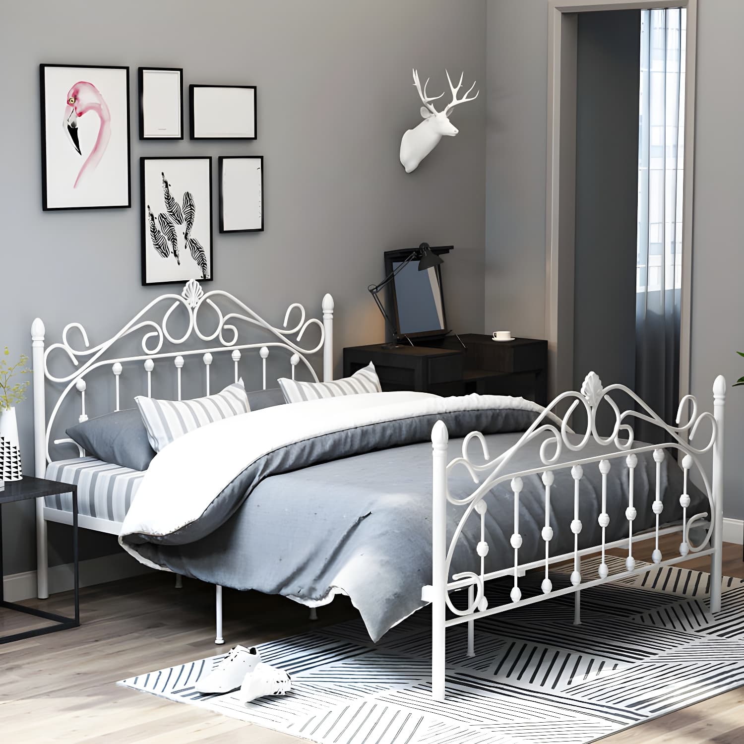 Industrial Style Standard Bed Iron Multiple Colors Excluding Storage Space thumbnail 11