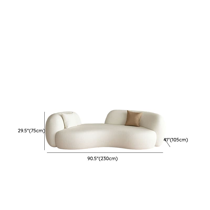 Scandinavian Style Standard 21-28 inches White Wood Sofa Without Storage, No Distressing thumbnail 19
