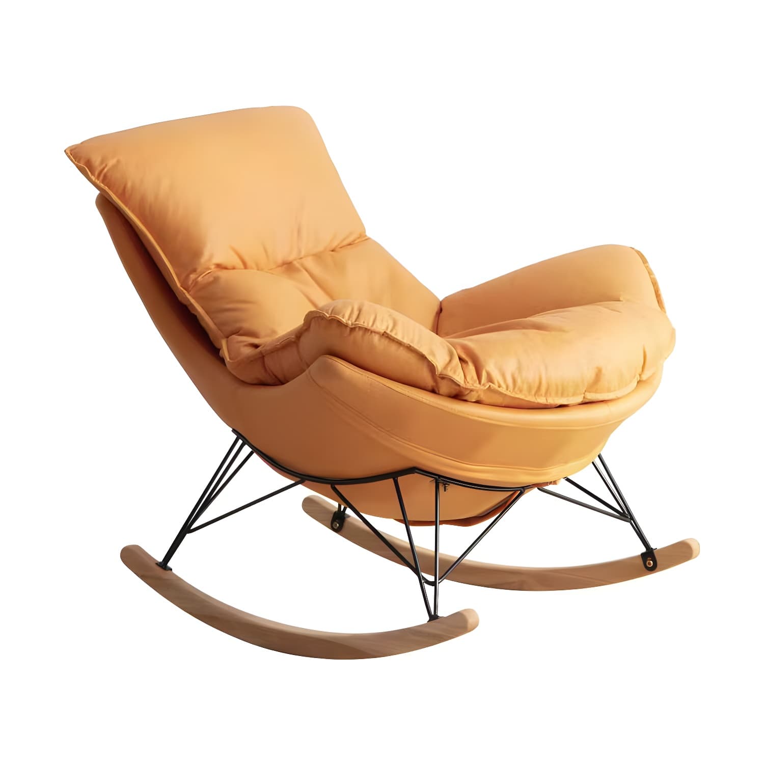 Modern Single Lazy Rocking Chair Indoor Sofa Rocking Chair with Cushion thumbnail 11
