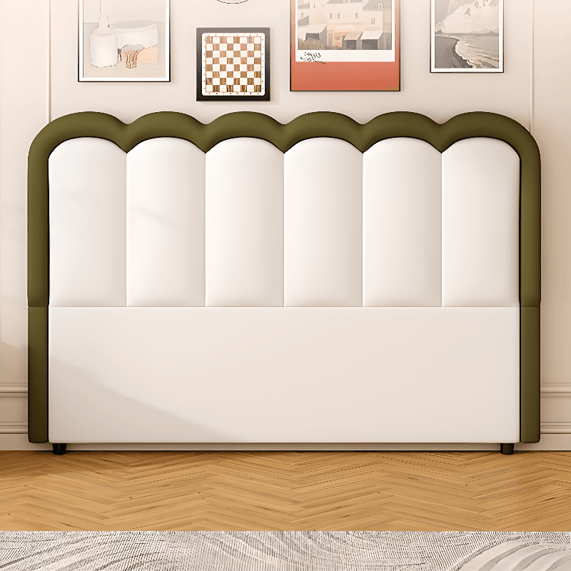 Modish Style Panel Headboard in Pine Wood with No Distressing for King/Queen/Full Bed, Featuring Sponge Upholstery Fill and Free-standing Standard Installation with Standard Height thumbnail 10