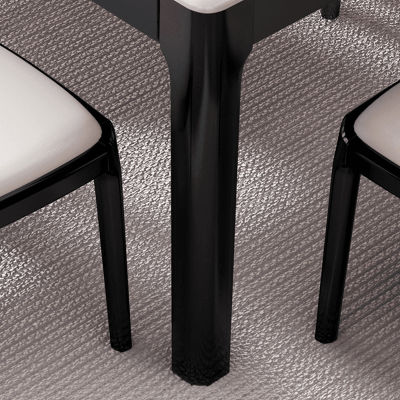 Trendy Slate Dining Table Set with Four Legs, Padded Chair, Back, Chalk Color thumbnail 4