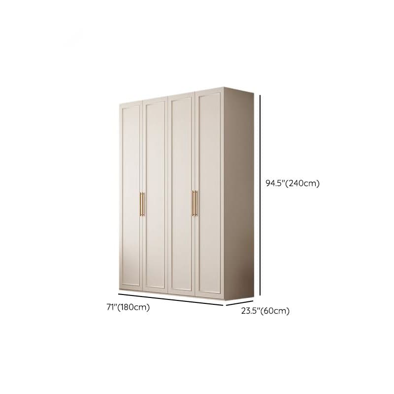 White Casual Wood Independent Armoire Cabinet with Compartments, Soft Close Door, and Interior Shelves thumbnail 21